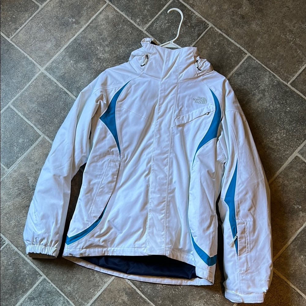 White and Blue The North Face Jacket